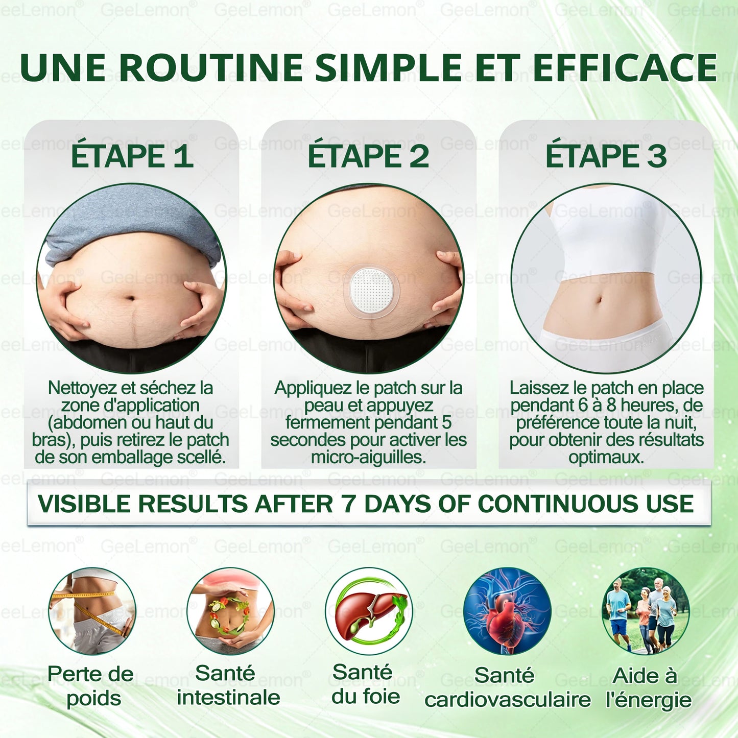 🫙🩸 𝐆𝐞𝐞𝐋𝐞𝐦𝐨𝐧® Moringa · Berberine × NAD+ 10 en 1 Patch Nano-Microneedle Avancé (À utiliser une fois par jour. Résultats visibles en 7 jours)