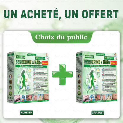 🫙🩸 𝐆𝐞𝐞𝐋𝐞𝐦𝐨𝐧® Moringa · Berberine × NAD+ 10 en 1 Patch Nano-Microneedle Avancé (À utiliser une fois par jour. Résultats visibles en 7 jours)