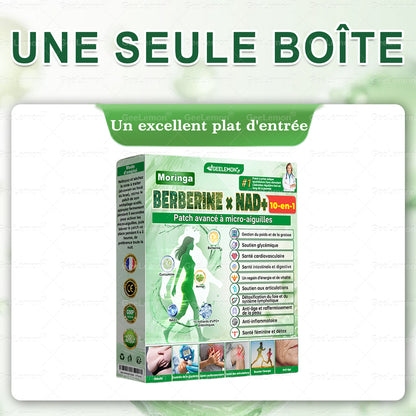 🫙🩸 𝐆𝐞𝐞𝐋𝐞𝐦𝐨𝐧® Moringa · Berberine × NAD+ 10 en 1 Patch Nano-Microneedle Avancé (À utiliser une fois par jour. Résultats visibles en 7 jours)